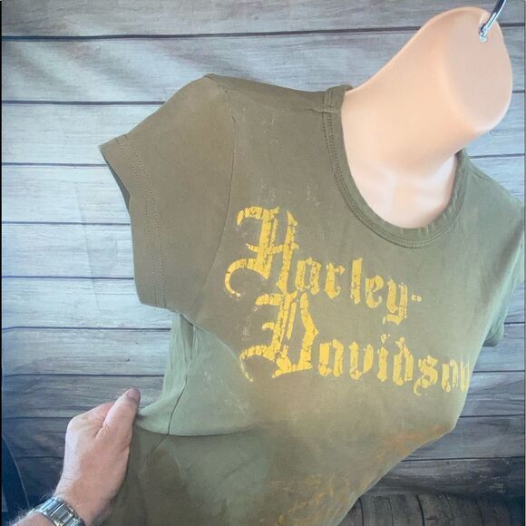 Ladies used size Med Harley Davidson shirt sleeve tee with slight defects - Picture 10 of 13